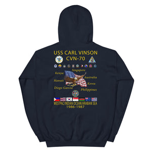 USS Carl Vinson (CVN-70) 1986-87 Cruise Hoodie