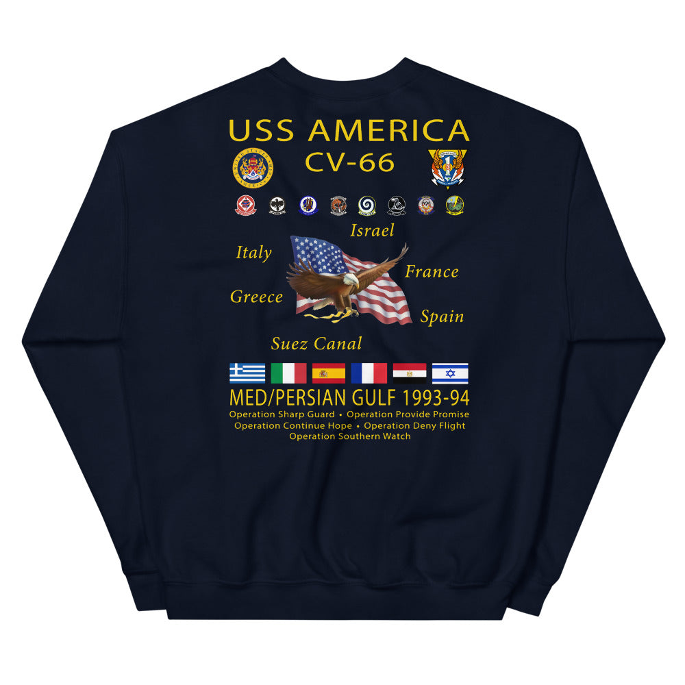 USS America (CV-66) 1993-94 Cruise Sweatshirt