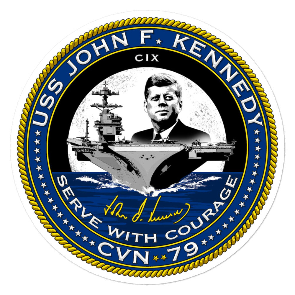 USS John F. Kennedy (CVN-79) Ship's Crest Vinyl Sticker