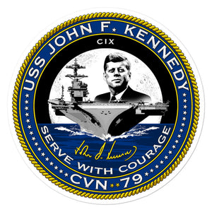 USS John F. Kennedy (CVN-79) Ship's Crest Vinyl Sticker