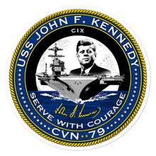 Load image into Gallery viewer, USS John F. Kennedy (CVN-79) Ship&#39;s Crest Vinyl Sticker