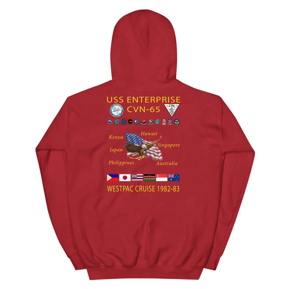 USS Enterprise (CVN-65) 1982-83 Cruise Hoodie
