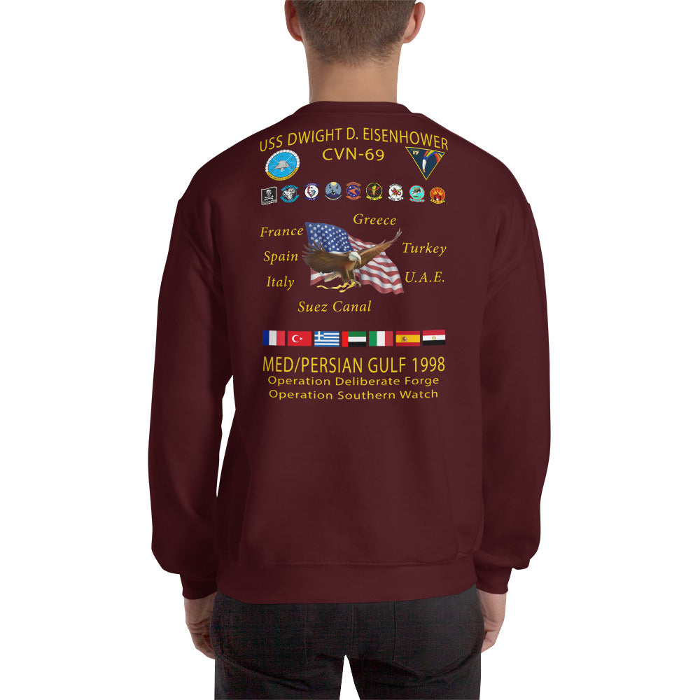 USS Dwight D. Eisenhower (CVN-69) 1998 Cruise Sweatshirt