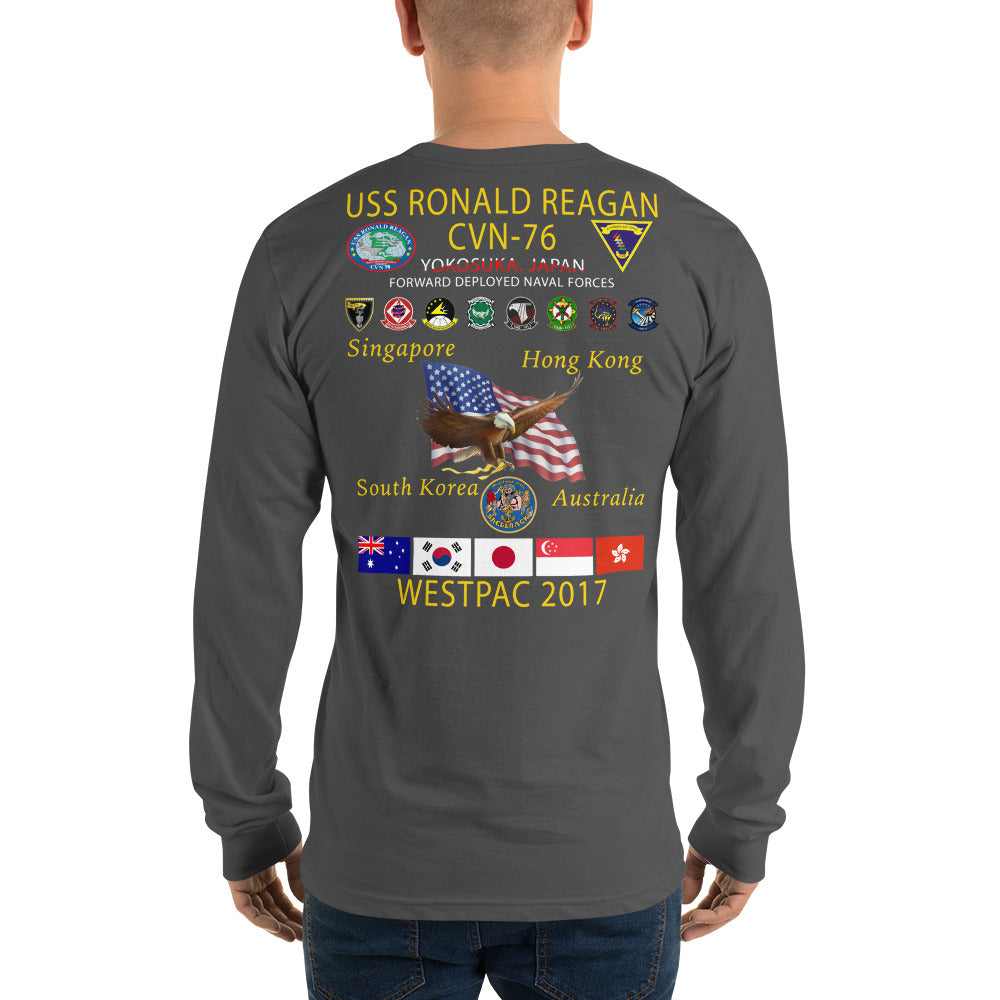 USS Ronald Reagan (CVN-76) 2017 Long Sleeve Cruise Shirt