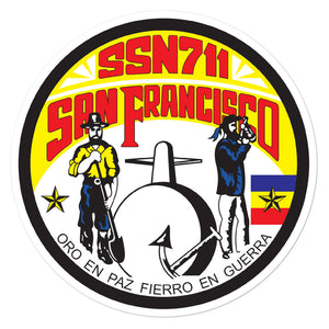 USS San Francisco (SSN-711) Ship's Crest Vinyl Sticker