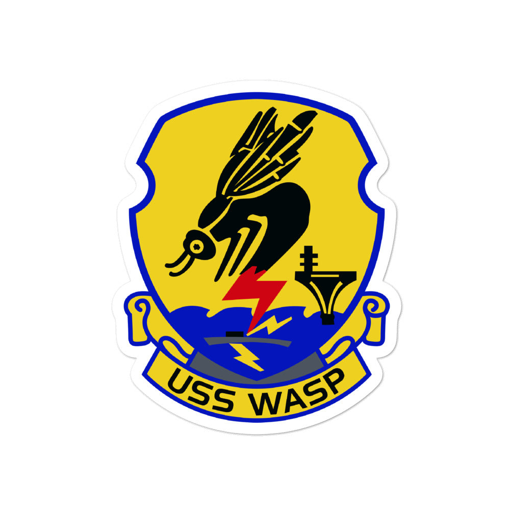 USS Wasp (CV-18) Ship's Crest Vinyl Sticker
