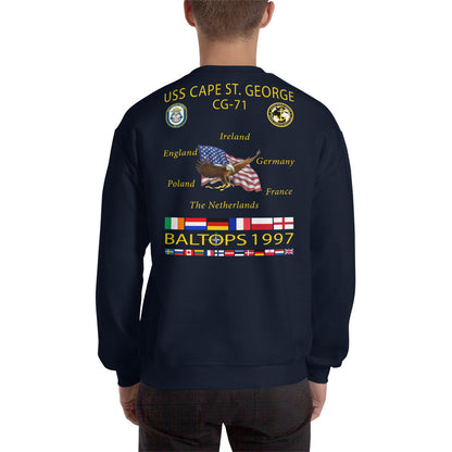 USS Cape St George (CG-71) 1997 Cruise Sweatshirt