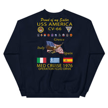 Load image into Gallery viewer, USS America (CV-66) 1976 Cruise Sweatshirt - FAMILY
