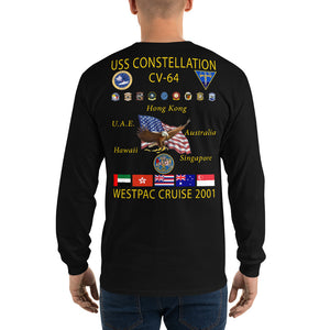USS Constellation (CV-64) 2001 Long Sleeve Cruise Shirt