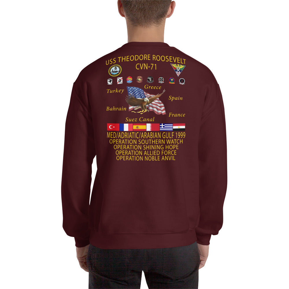 USS Theodore Roosevelt (CVN-71) 1999 Cruise Sweatshirt