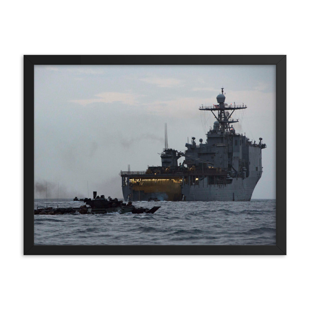 USS Harpers Ferry (LSD-49) Framed Ship Photo