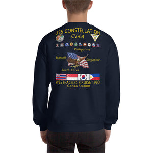 USS Constellation (CV-64) 1980 Cruise Sweatshirt - Gonzo Station