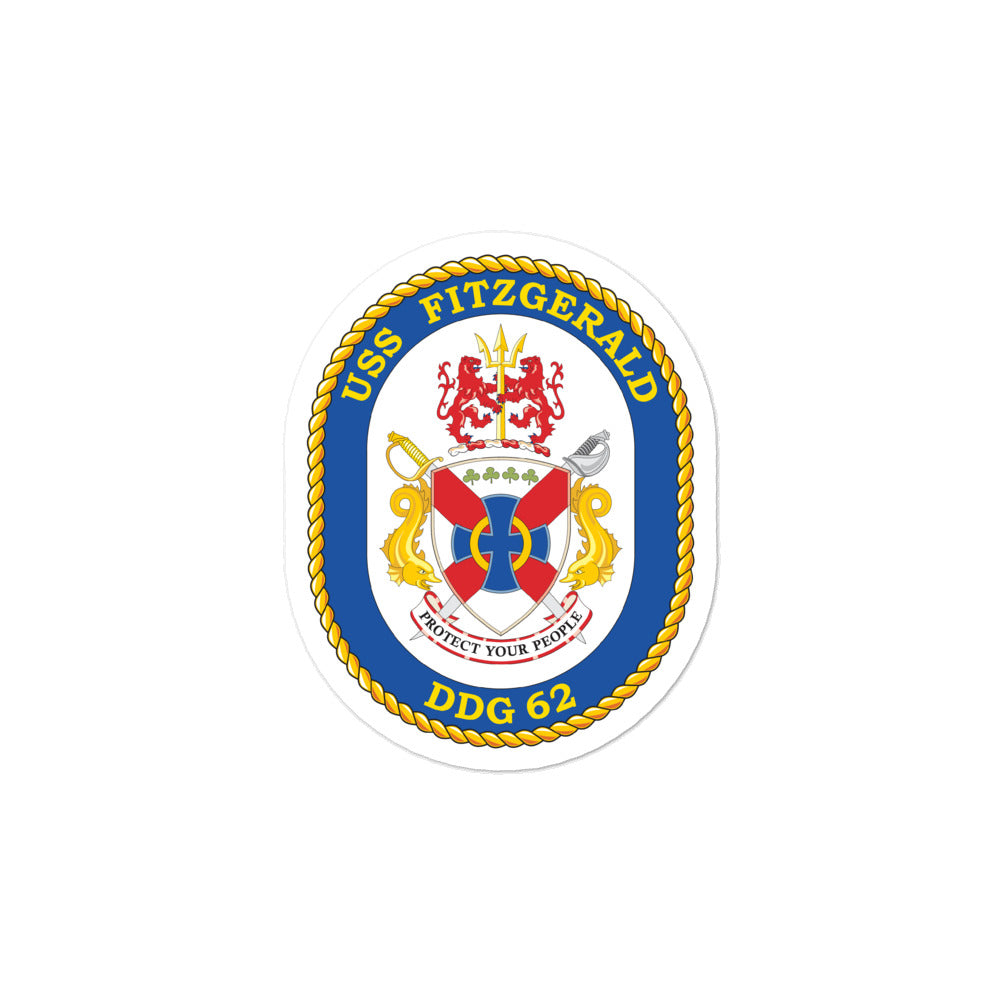 USS Fitzgerald (DDG-62) Ship's Crest Vinyl Sticker