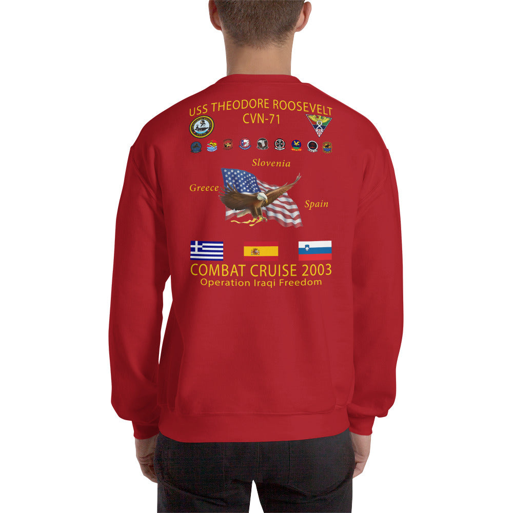 USS Theodore Roosevelt (CVN-71) 2003 Cruise Sweatshirt