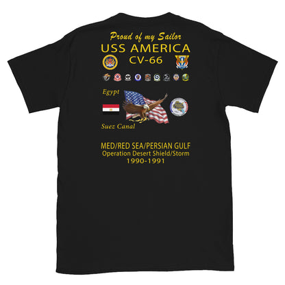 USS America (CV-66) 1990-91 Cruise Shirt ver 1 - FAMILY