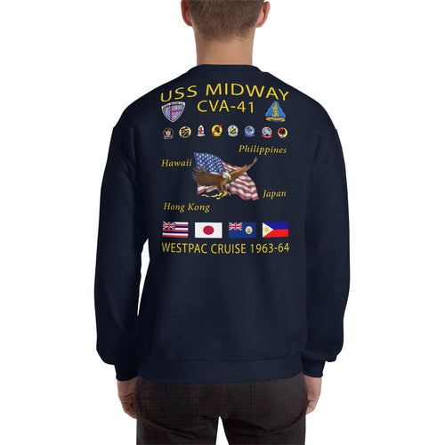 USS Midway (CVA-41) 1963-64 Cruise Sweatshirt