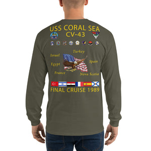 USS Coral Sea (CV-43) 1989 Long Sleeve Cruise Shirt