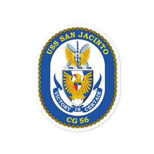 USS San Jacinto (CG-56) Ship's Crest Vinyl Sticker