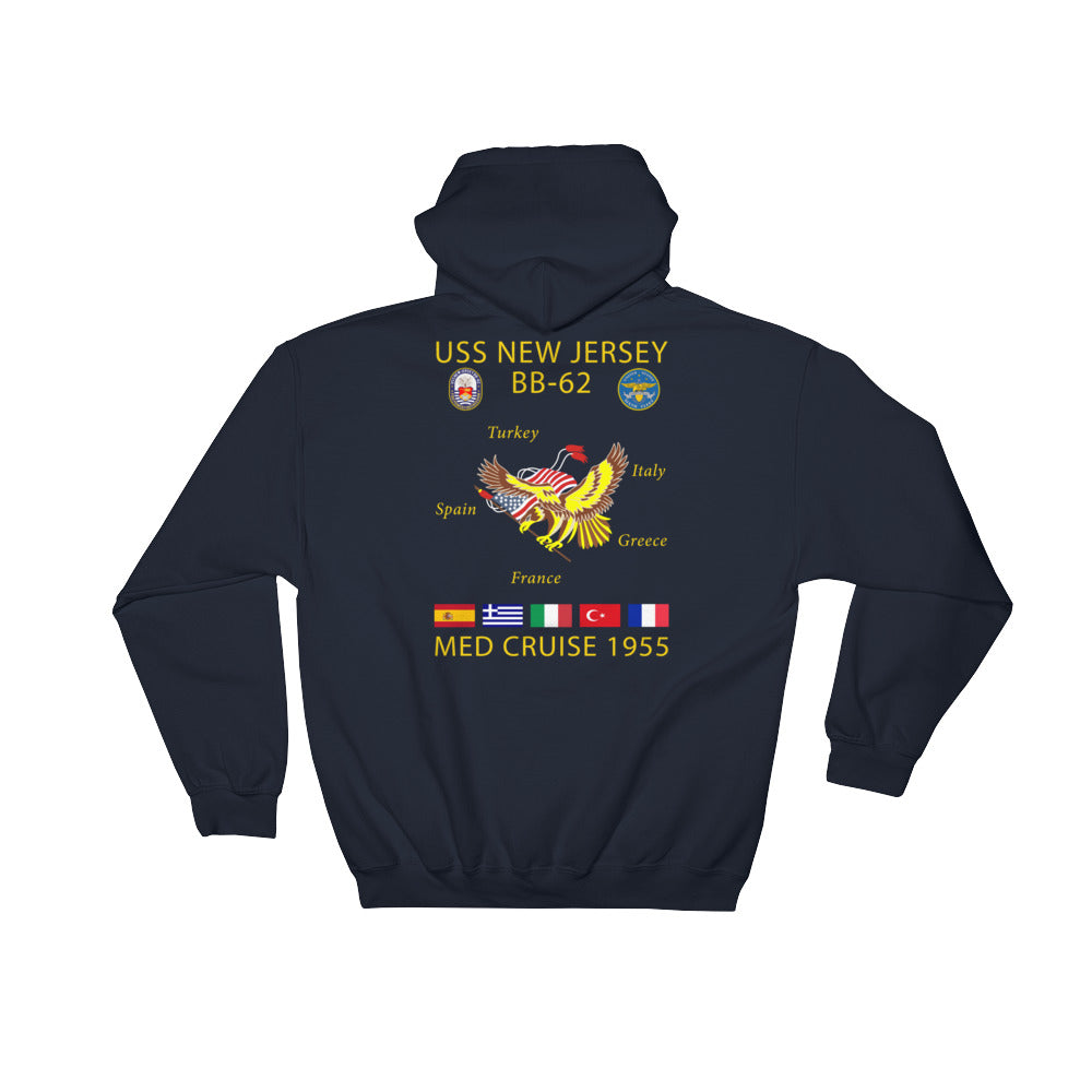 USS New Jersey (BB-62) 1955 Cruise Hoodie
