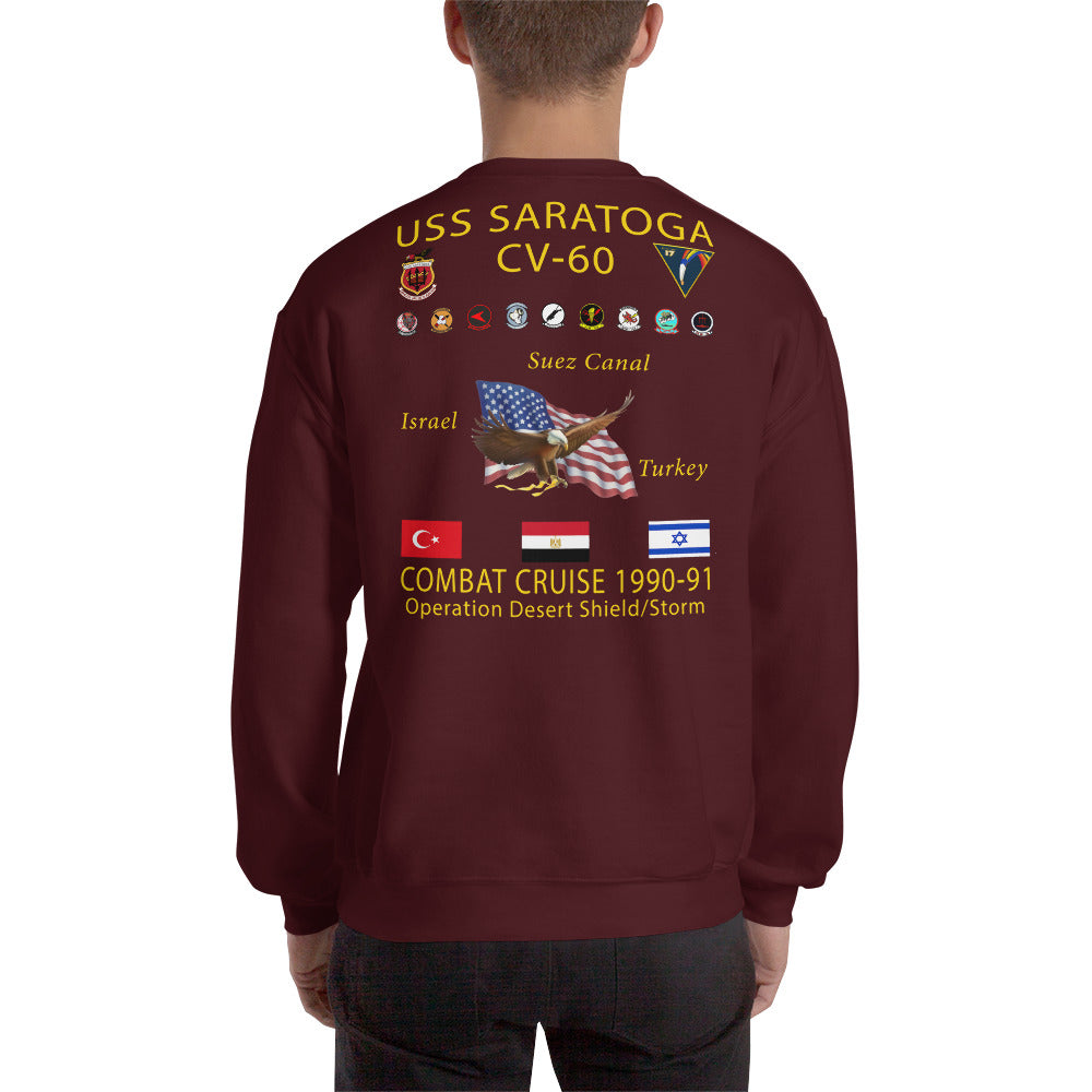 USS Saratoga (CV-60) 1990-91 Cruise Sweatshirt
