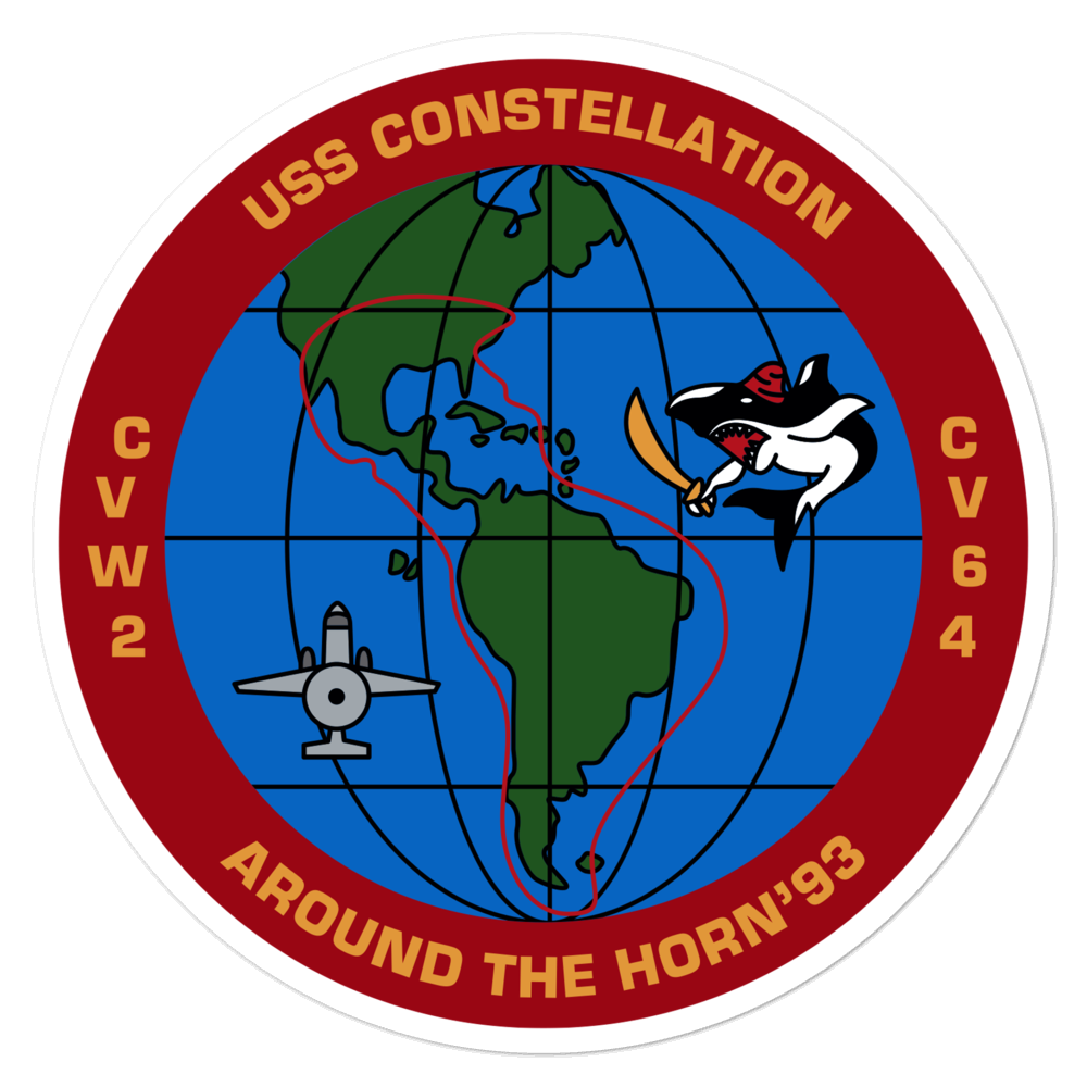 USS Constellation (CV-64) Around the Horn '93 Vinyl Sticker