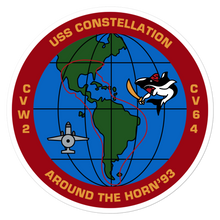 Load image into Gallery viewer, USS Constellation (CV-64) Around the Horn &#39;93 Vinyl Sticker