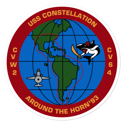 USS Constellation (CV-64) Around the Horn '93 Vinyl Sticker