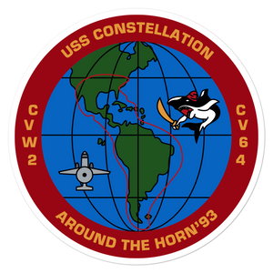 USS Constellation (CV-64) Around the Horn '93 Vinyl Sticker