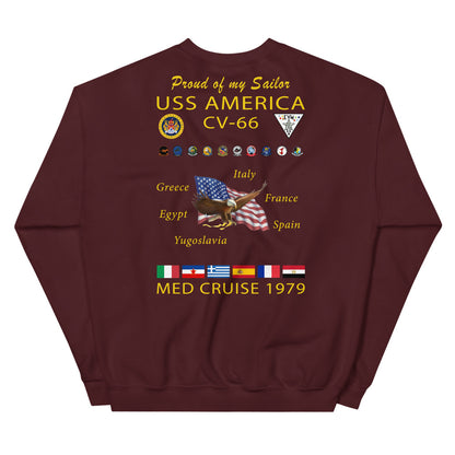 USS America (CV-66) 1979 Cruise Sweatshirt - FAMILY
