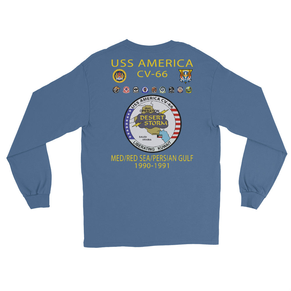 USS America (CV-66) 1990-91 Long Sleeve Cruise Shirt (Ver 2)