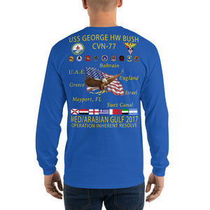 USS George HW Bush (CVN-77) 2017 Long Sleeve Cruise Shirt