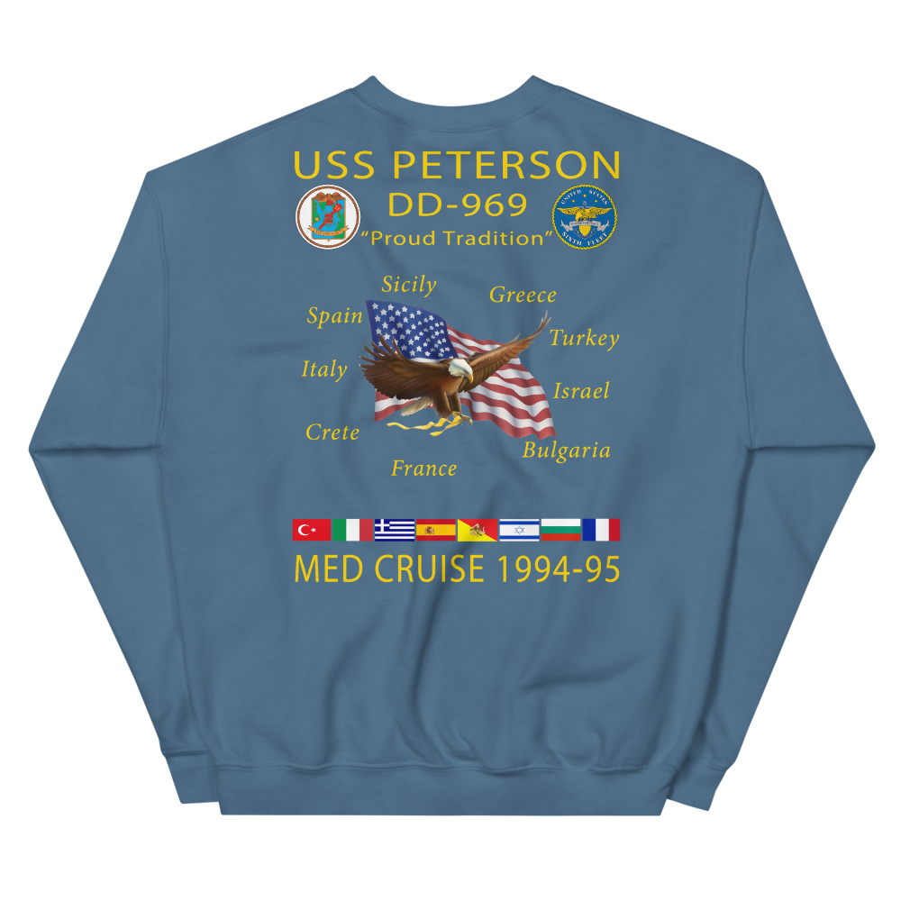 USS Peterson (DD-969) 1994-95 Cruise Sweatshirt