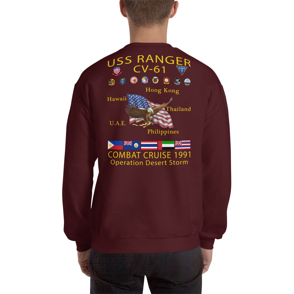 USS Ranger (CV-61) 1991 Cruise Sweatshirt