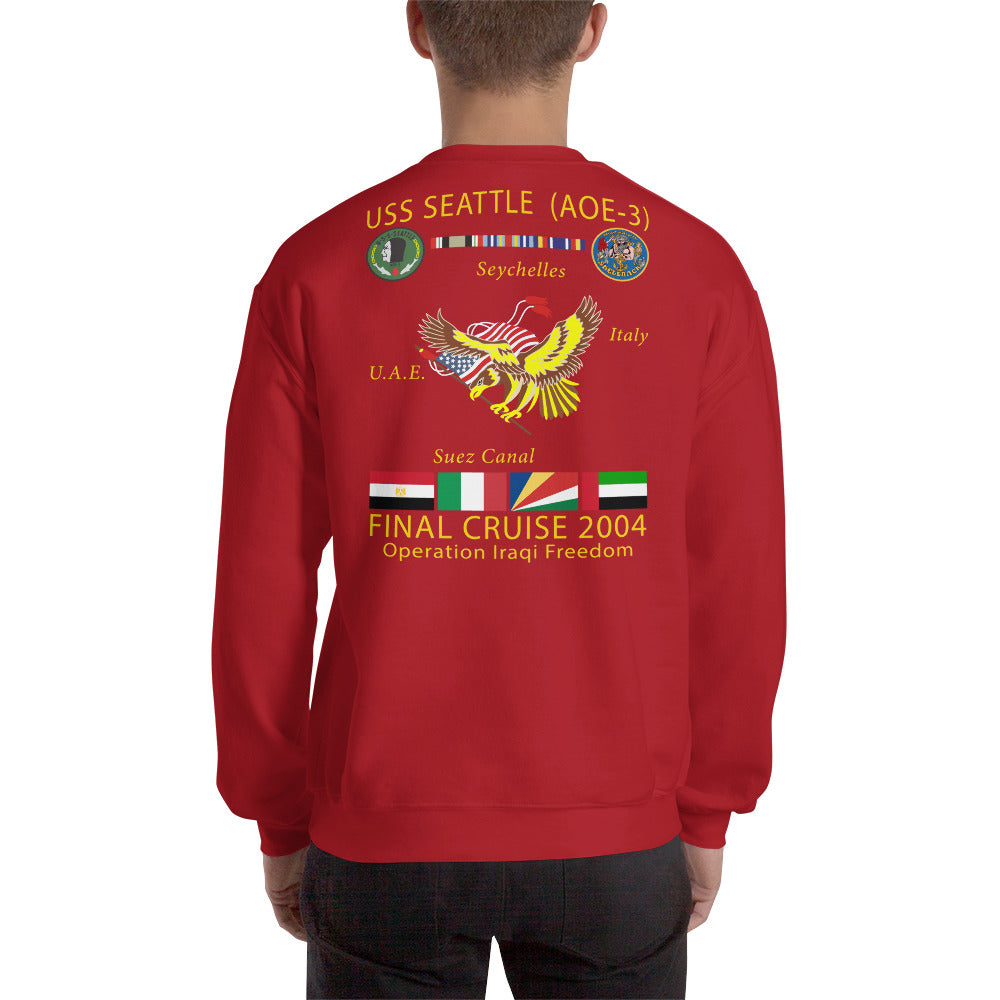 USS Seattle (AOE-3) 2004 Cruise Sweatshirt