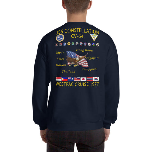 USS Constellation (CV-64) 1977 Cruise Sweatshirt