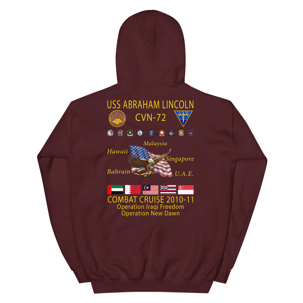 USS Abraham Lincoln (CVN-72) 2010-11 Cruise Hoodie