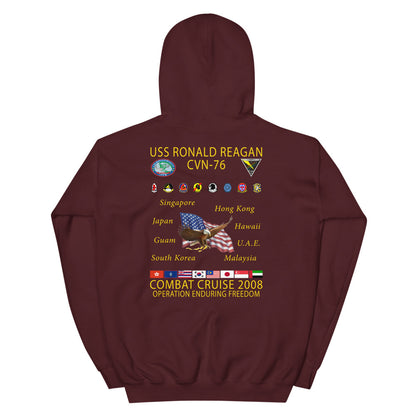 USS Ronald Reagan (CVN-76) 2008 Cruise Hoodie