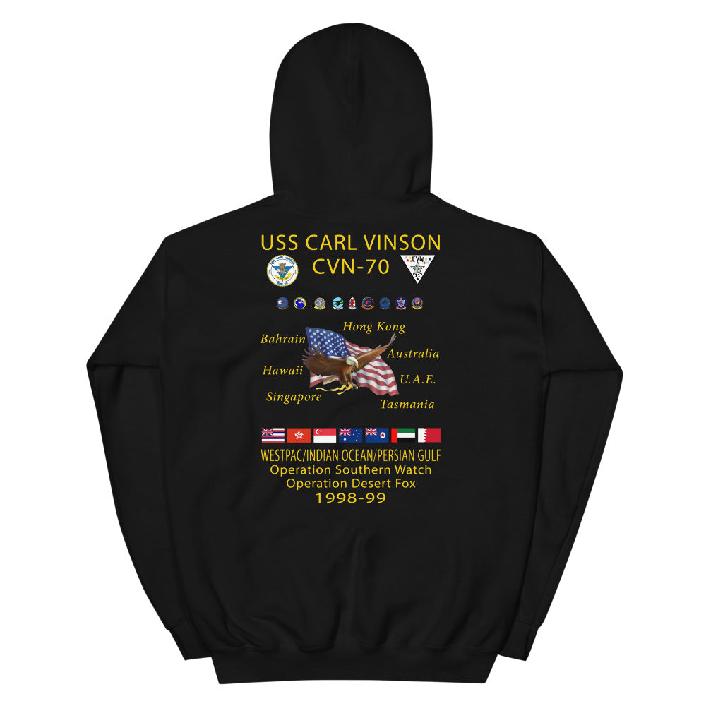USS Carl Vinson (CVN-70) 1998-99 Cruise Hoodie