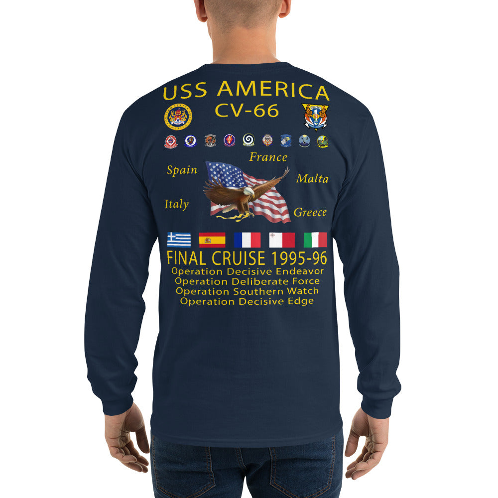 USS America (CV-66) 1995-96 Long Sleeve Cruise Shirt