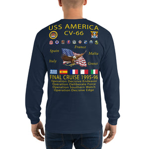 USS America (CV-66) 1995-96 Long Sleeve Cruise Shirt