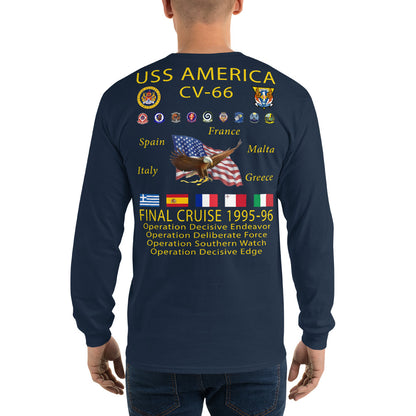 USS America (CV-66) 1995-96 Long Sleeve Cruise Shirt