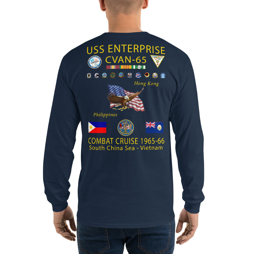 USS Enterprise (CVAN-65) 1965-66 Long Sleeve Cruise Shirt
