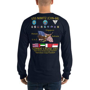 USS Nimitz (CVN-68) 2003 Long Sleeve Cruise Shirt
