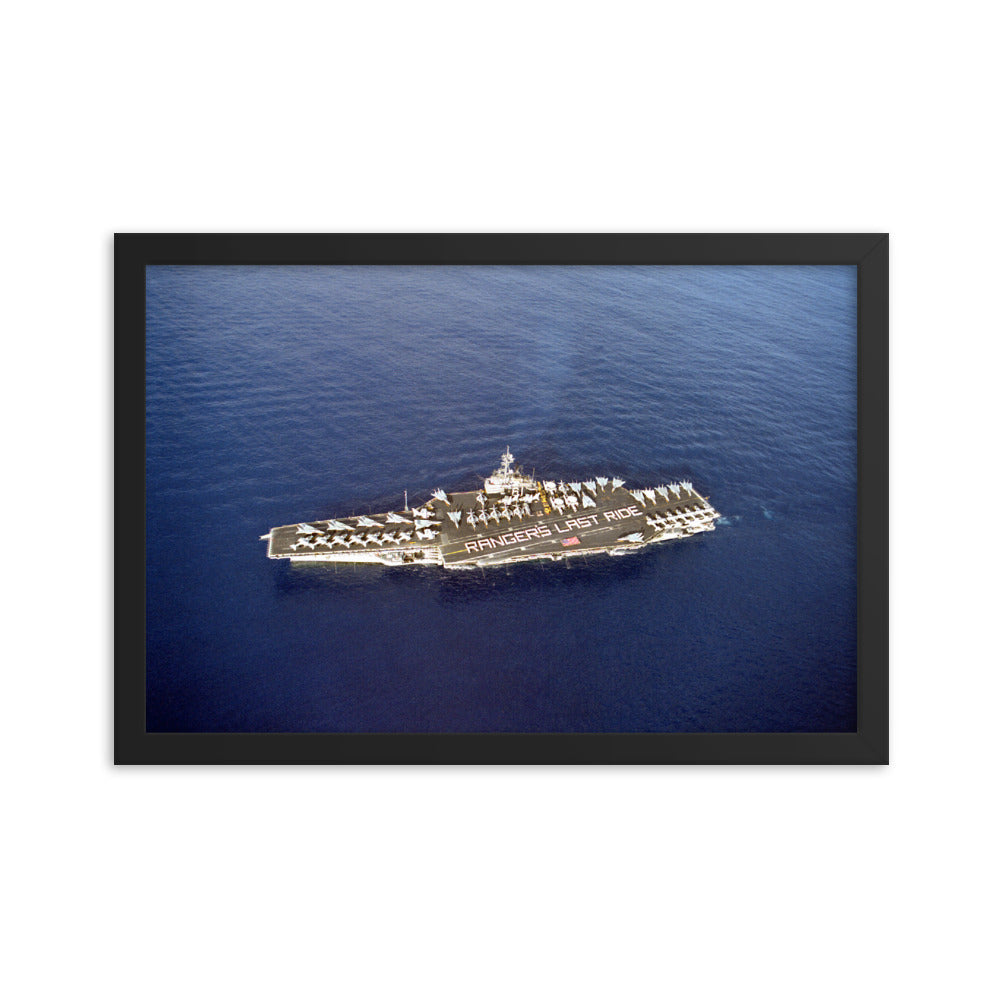 USS Ranger (CV-61) Framed Ship Photo - Ranger Last Ride