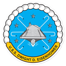 Load image into Gallery viewer, USS Dwight D. Eisenhower (CVN-69) Ship&#39;s Crest Vinyl Sticker