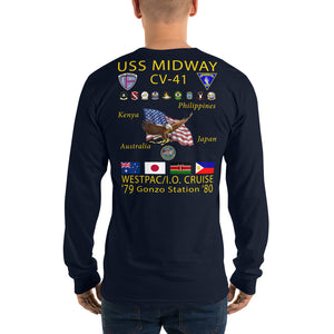USS Midway (CV-41) 1979-80 Long Sleeve Cruise Shirt