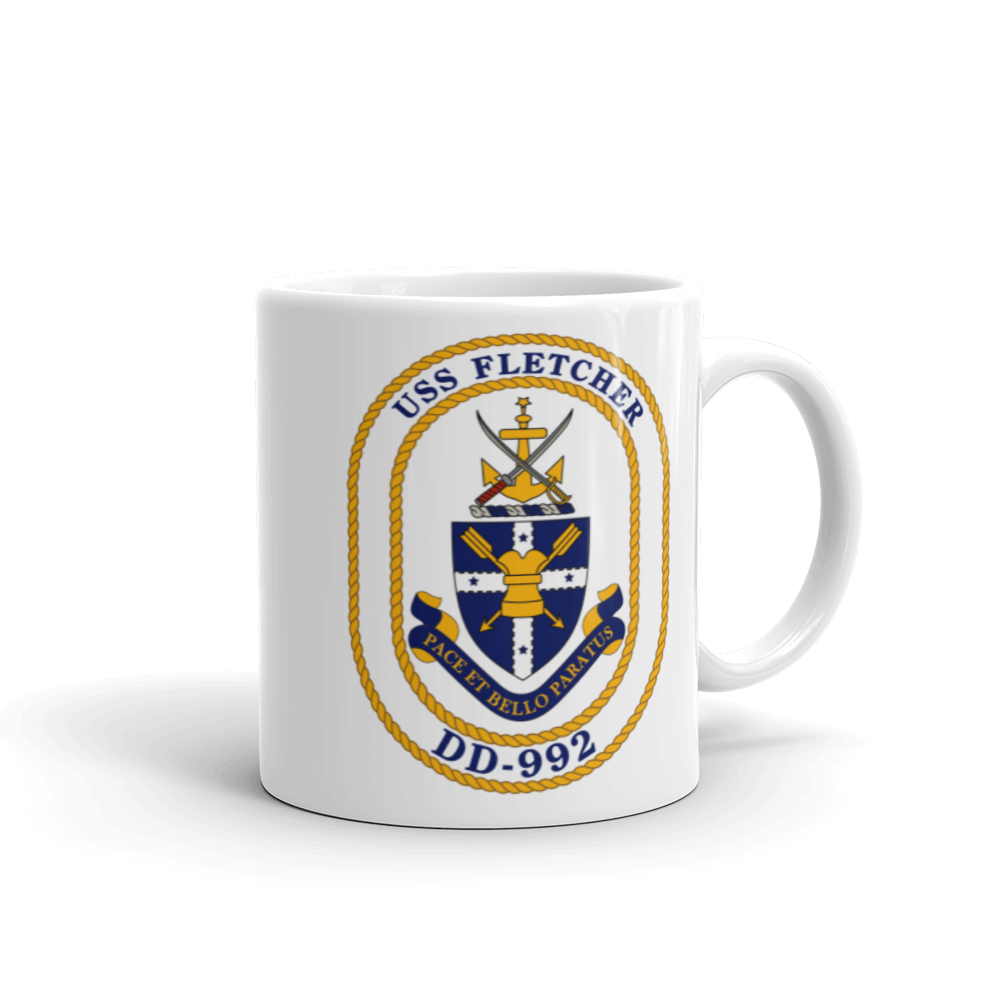USS Fletcher (DD-992) Ship's Crest Mug