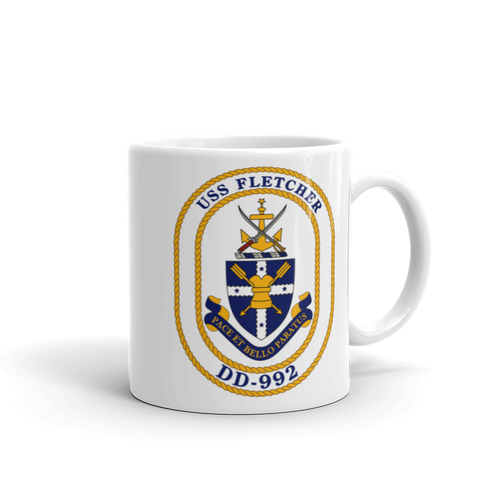 USS Fletcher (DD-992) Ship's Crest Mug