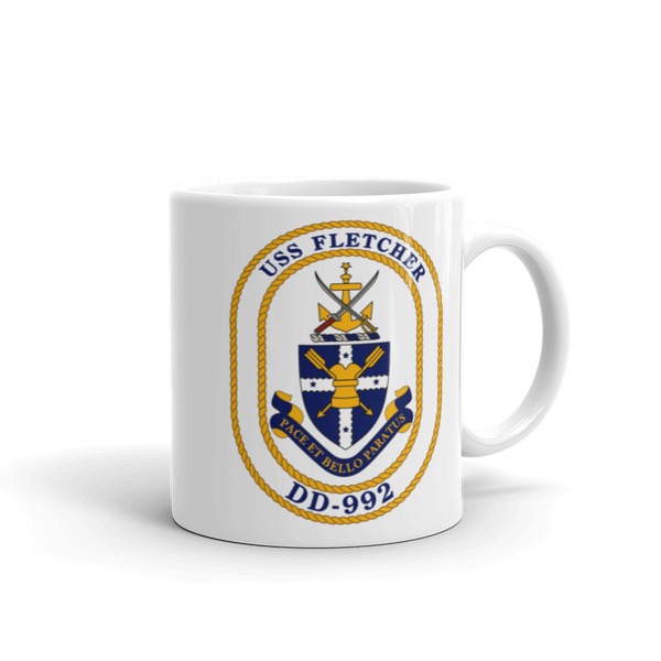 USS Fletcher (DD-992) Ship's Crest Mug