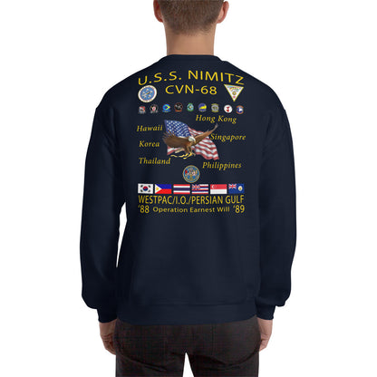 USS Nimitz (CVN-68) 1988-89 Cruise Sweatshirt